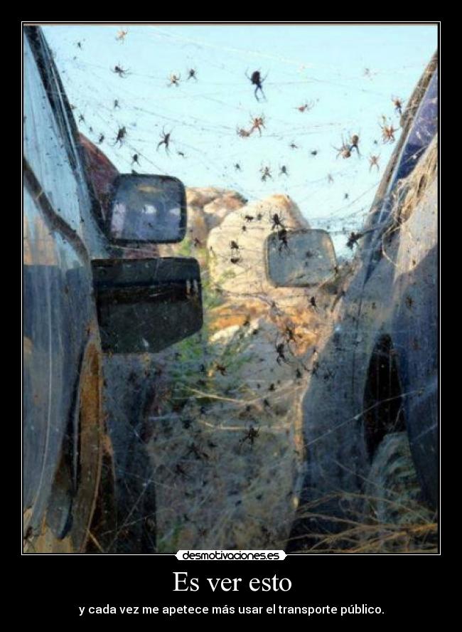 Es ver esto - y cada vez me apetece más usar el transporte público.