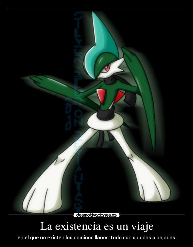 carteles anime otaku gallade pokemon vida desmotivaciones