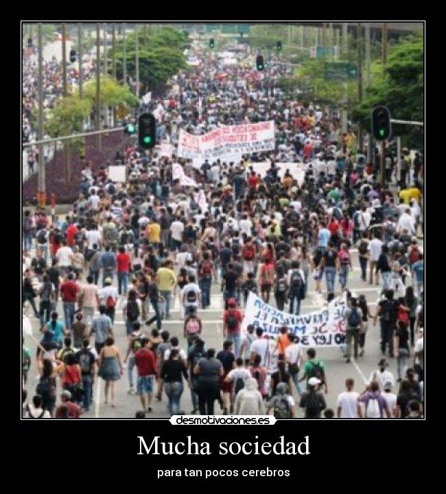 Mucha sociedad - para tan pocos cerebros