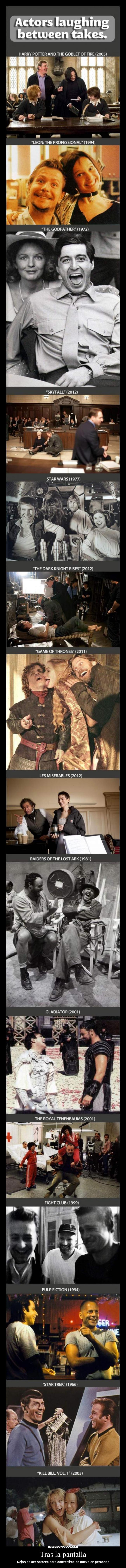 Tras la pantalla - Dejan de ser actores,para convertirse de nuevo en personas