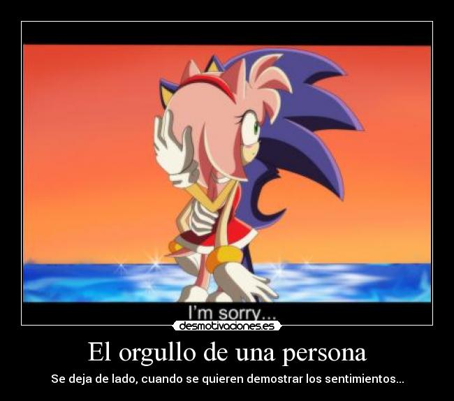 El orgullo de una persona - Se deja de lado, cuando se quieren demostrar los sentimientos...