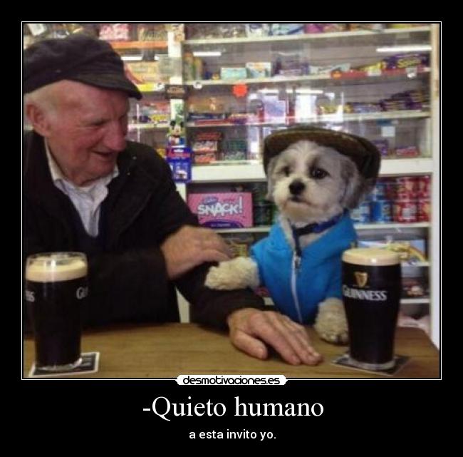 -Quieto humano - a esta invito yo.