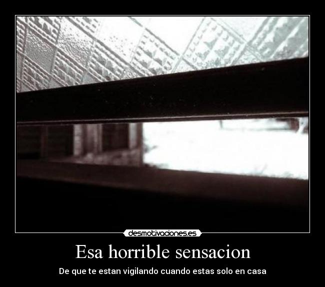 Esa horrible sensacion - De que te estan vigilando cuando estas solo en casa
