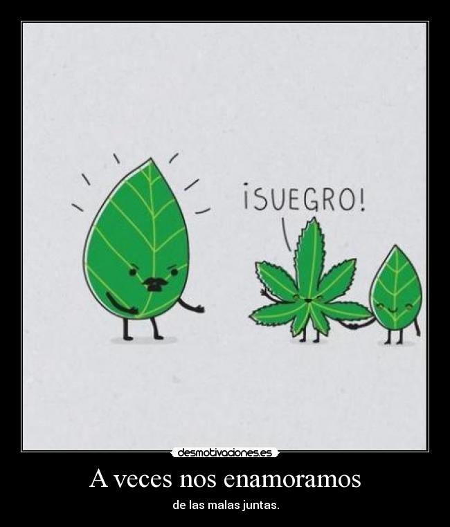 A veces nos enamoramos - de las malas juntas.