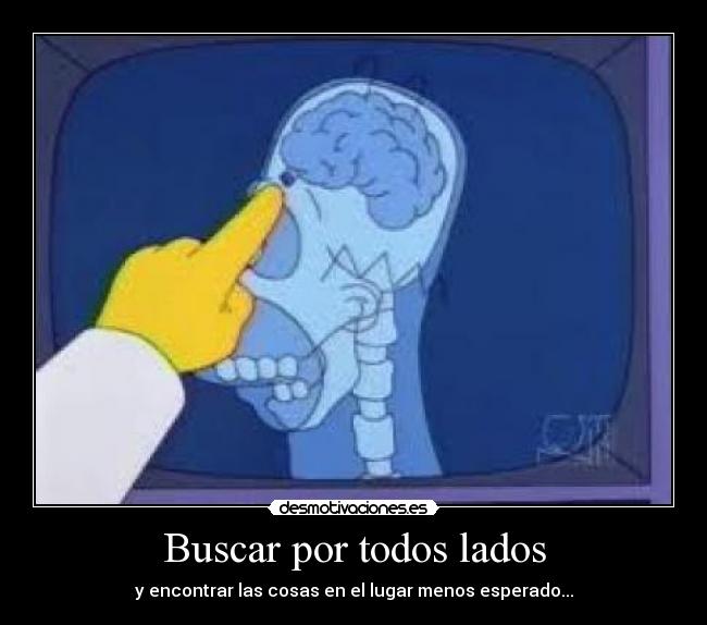 Buscar por todos lados - y encontrar las cosas en el lugar menos esperado...
