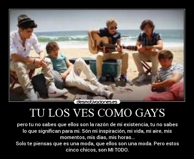 TU LOS VES COMO GAYS -