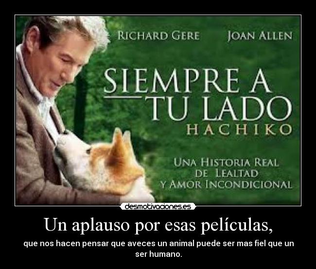 Un aplauso por esas películas, -