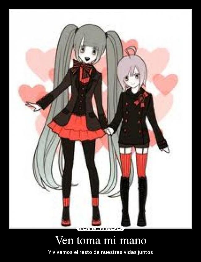 carteles miku piko utatane vocaloid amor anime desmotivaciones