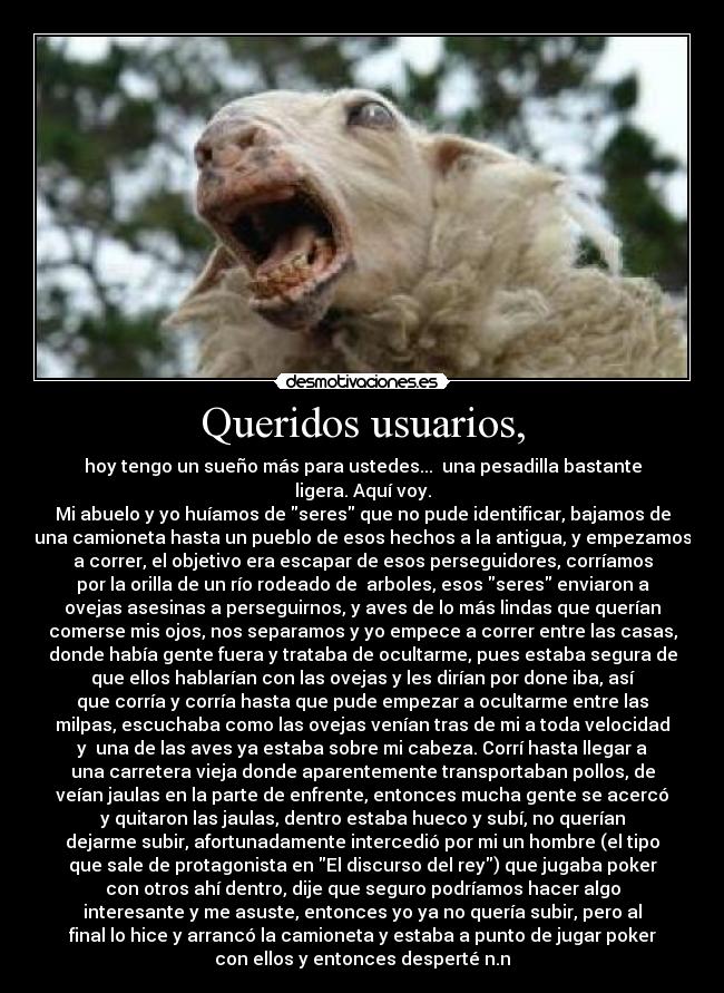 Queridos usuarios, - 