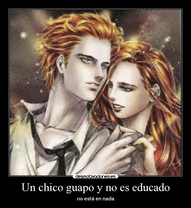 Un chico guapo y no es educado -