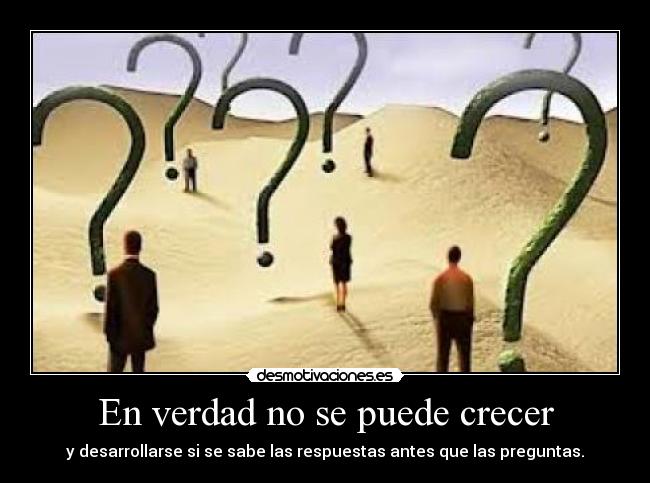 En verdad no se puede crecer - 