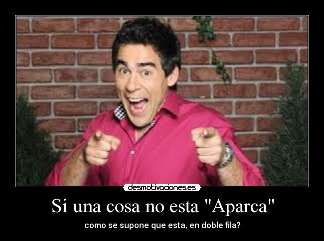 Si una cosa no esta Aparca - 