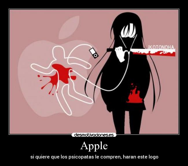 Apple - si quiere que los psicopatas le compren, haran este logo