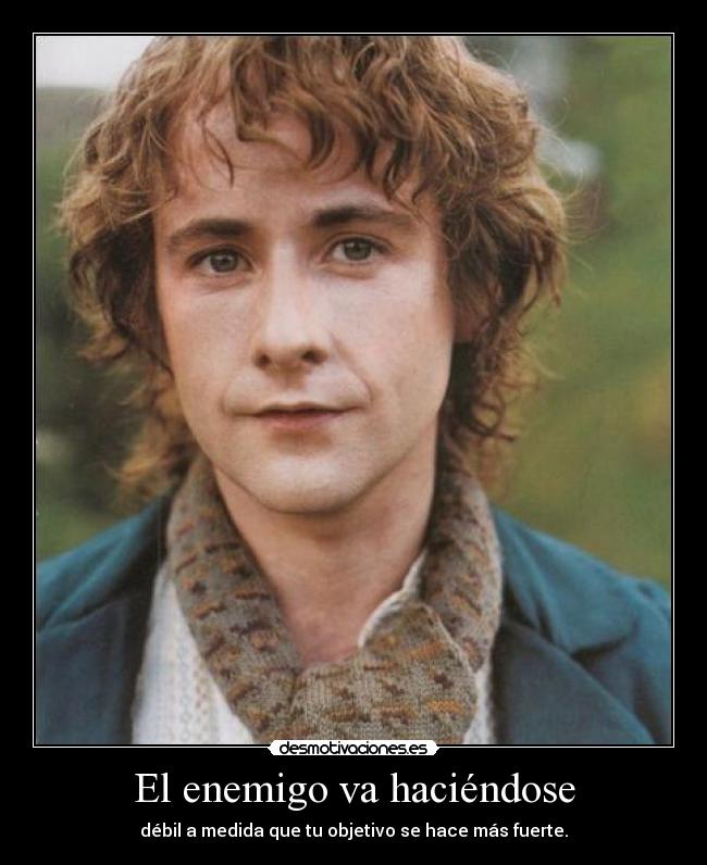 carteles enemigo coldblood billy boyd pippin lord rings desmotivaciones