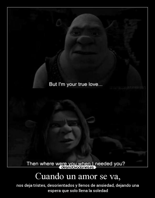 Cuando un amor se va, - nos deja tristes, desorientados y llenos de ansiedad, dejando una
espera que solo llena la soledad