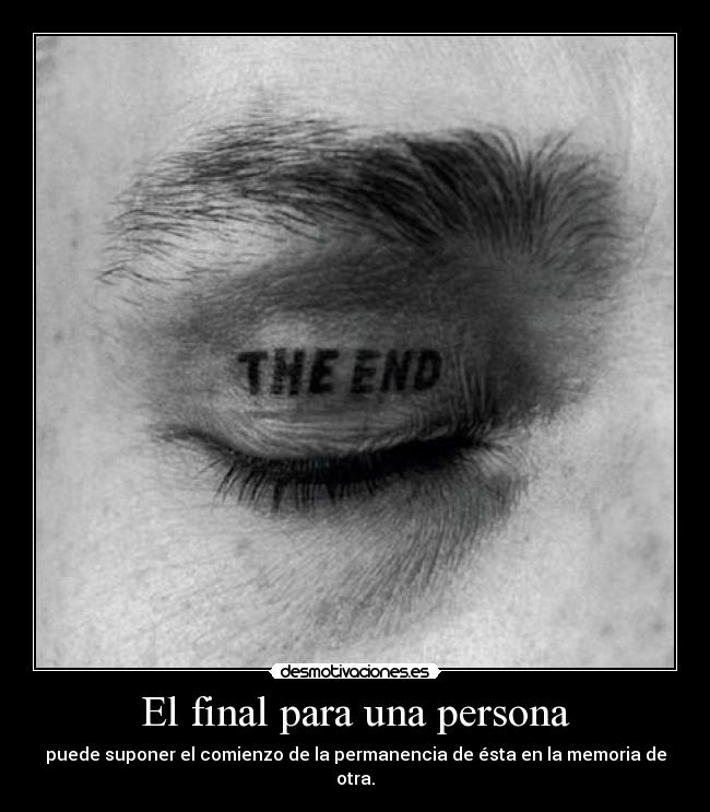 El final para una persona -