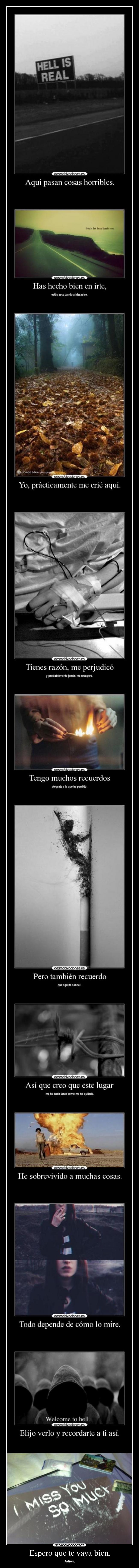 Espero que te vaya bien. - Adiós.