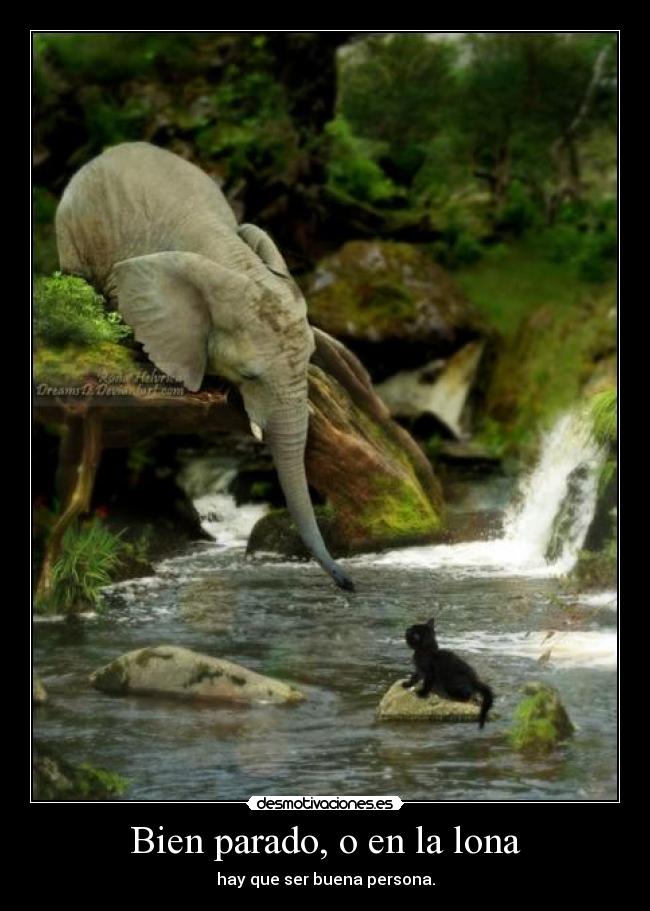 Bien parado, o en la lona - hay que ser buena persona.