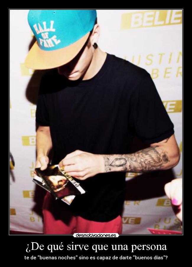 ¿De qué sirve que una persona -