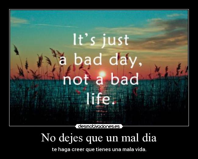 No dejes que un mal dia - 