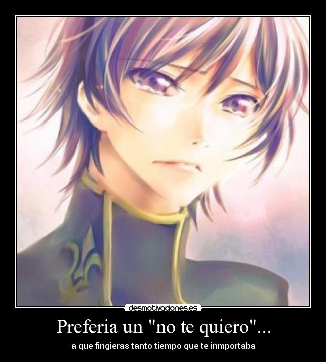 carteles lelouch desamor anime desmotivaciones
