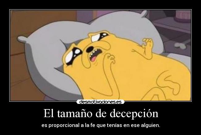 El tamaño de decepción -