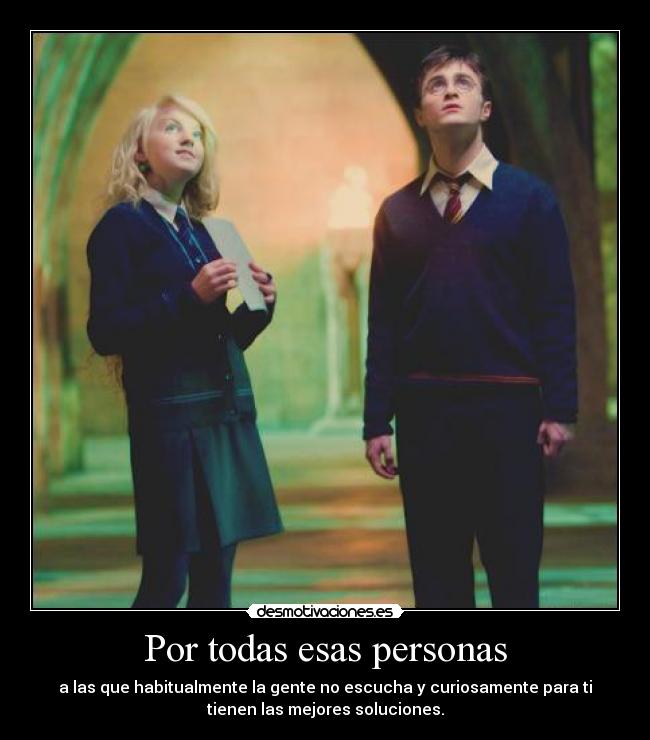 carteles luna lovegood harry potter escuchar desmotivaciones personas desmotivaciones
