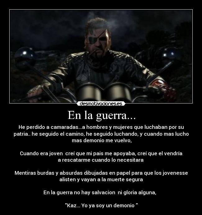 carteles guerra metal gear solid the phantom pain ladyofnight desmotivaciones