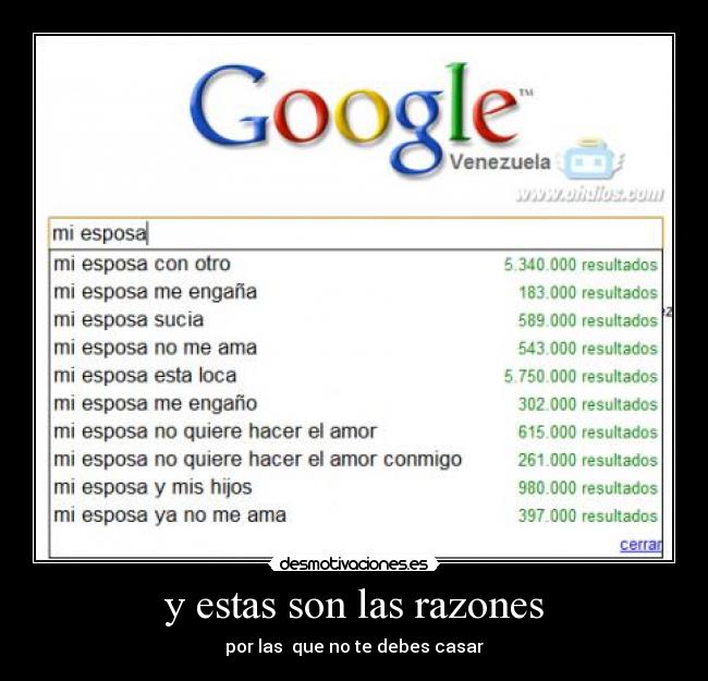 y estas son las razones -