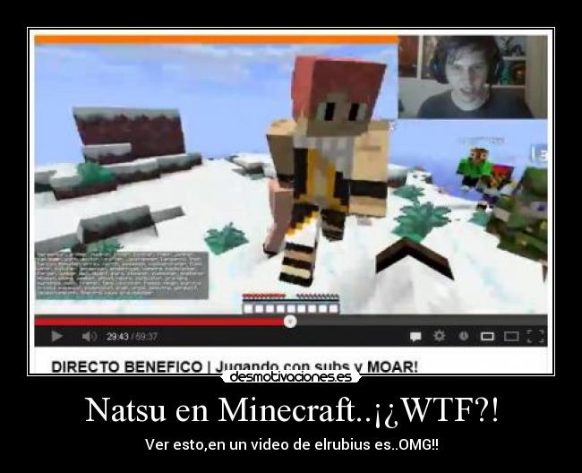 Natsu en Minecraft..¡¿WTF?! -