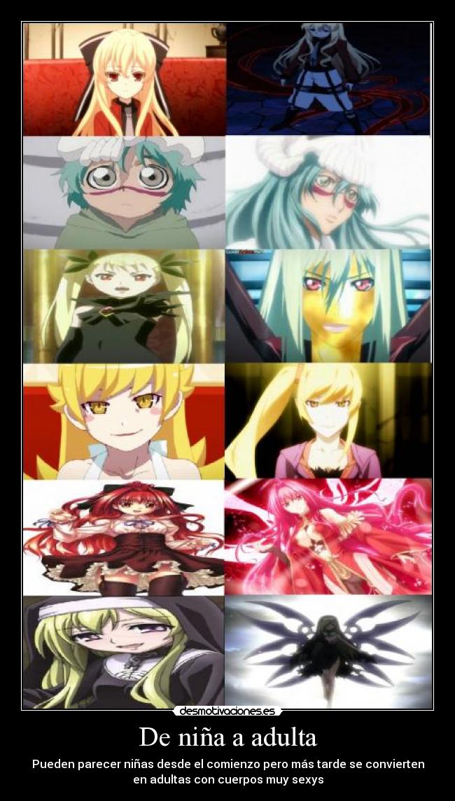 De niña a adulta -
