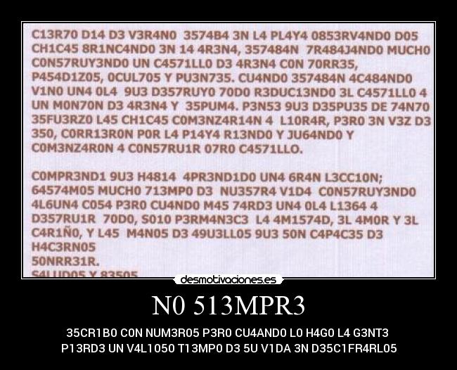 carteles descifra acertijo tiempo perdido desmotivaciones