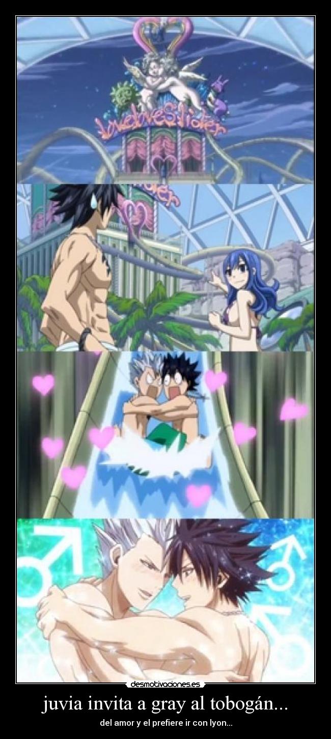 juvia invita a gray al tobogán... -