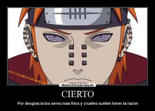 CIERTO - Por desgracia los seres mas frios y crueles suelen tener la razon