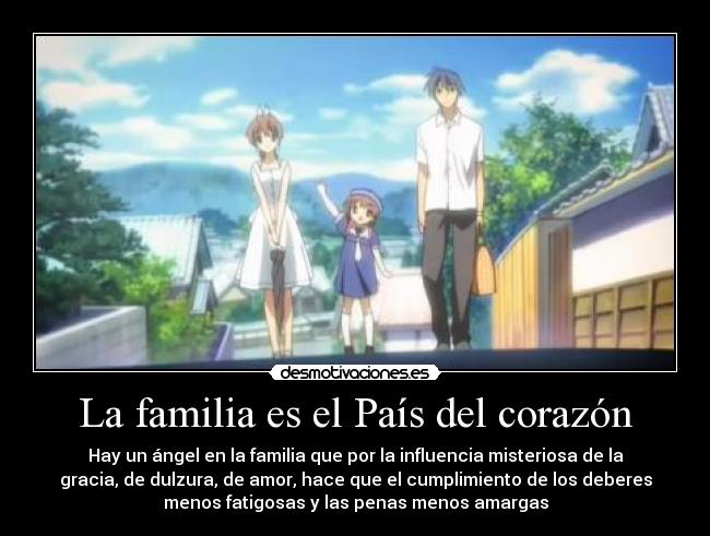 carteles familia corazon familia clannad ushio anime desmotivaciones