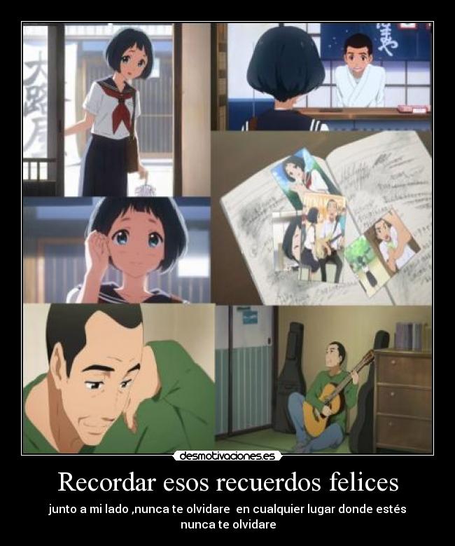 Recordar esos recuerdos felices -