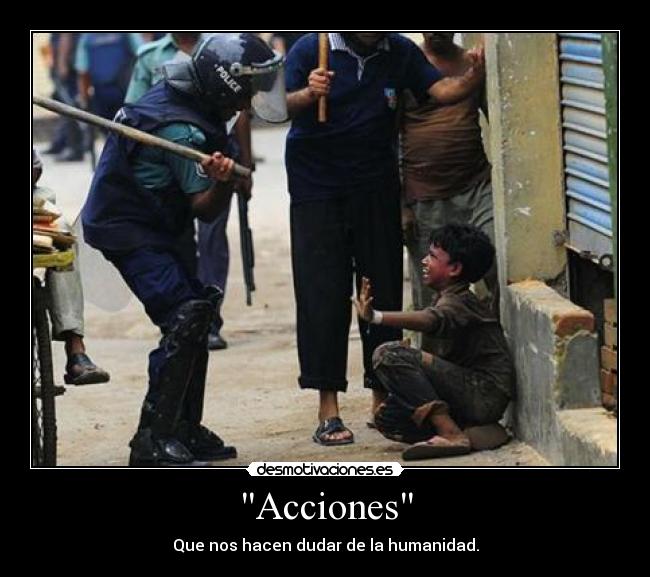 carteles acciones policia ocntra nino abuso poder desmotivaciones