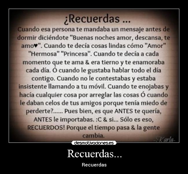 Recuerdas... -