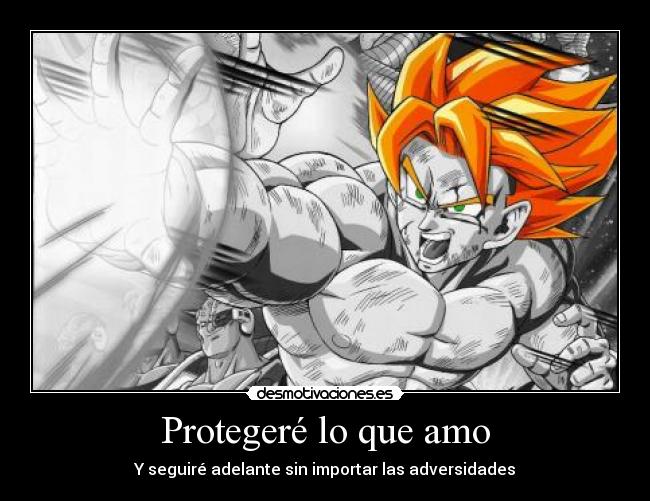Protegeré lo que amo - Y seguiré adelante sin importar las adversidades
