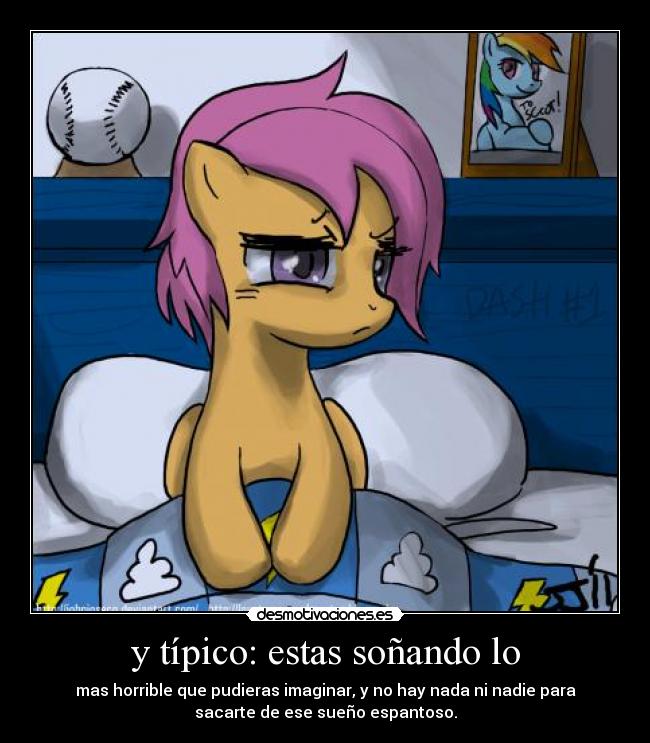 carteles scootaloo pesadillas tipico despertar desmotivaciones