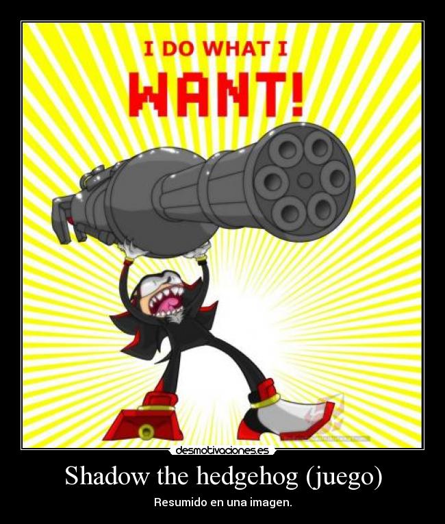 carteles shadow the hedgehog sonic juego desmotivaciones