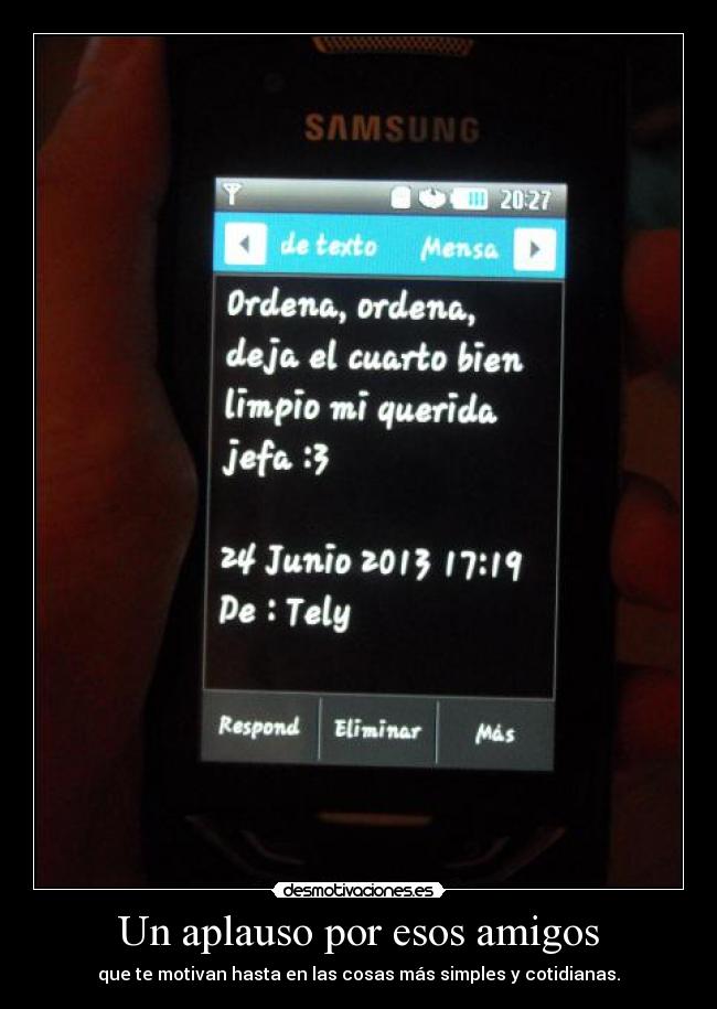 Un aplauso por esos amigos -