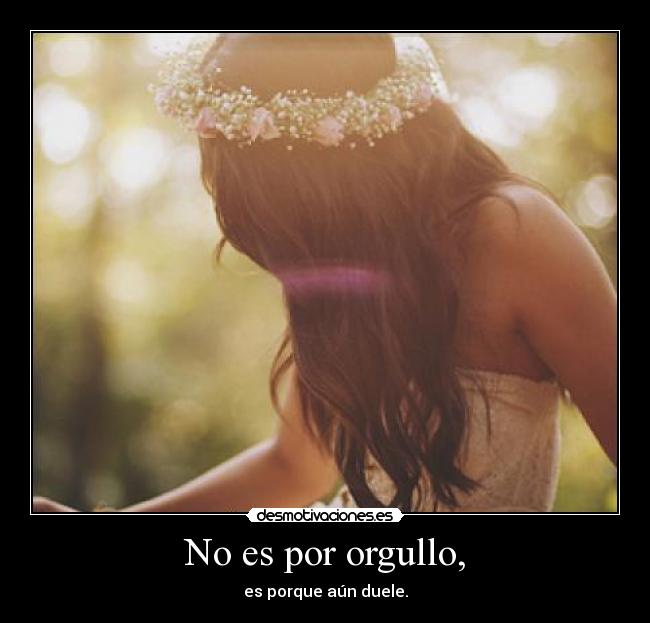 No es por orgullo, - 