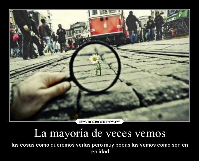 La mayoría de veces vemos - 