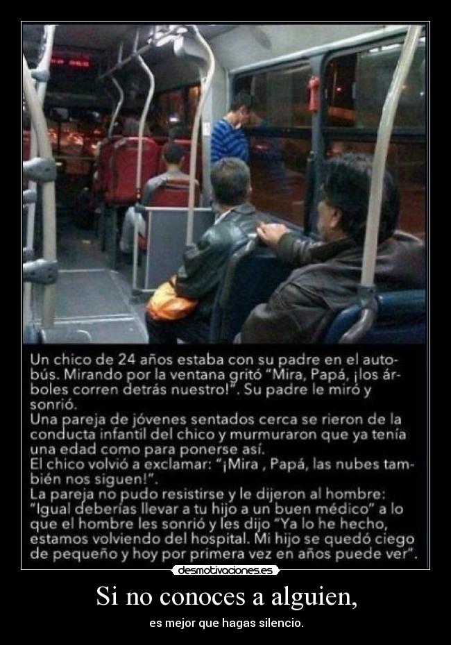 Si no conoces a alguien, - 