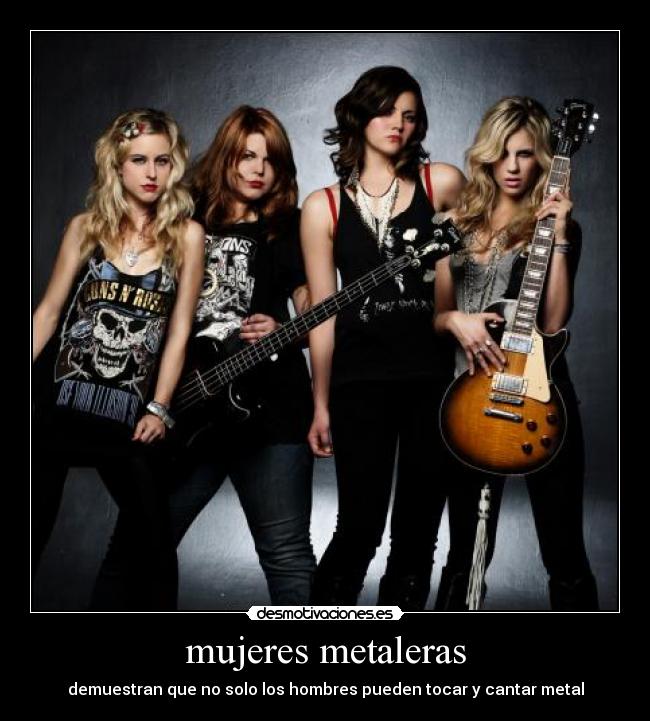 mujeres metaleras - demuestran que no solo los hombres pueden tocar y cantar metal