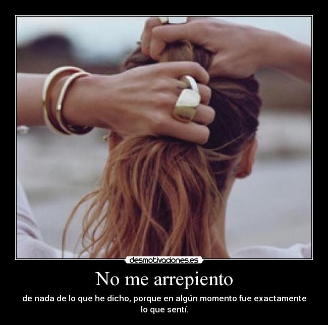 No me arrepiento - 