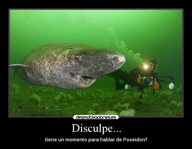 Disculpe... - tiene un momento para hablar de Poseidon?