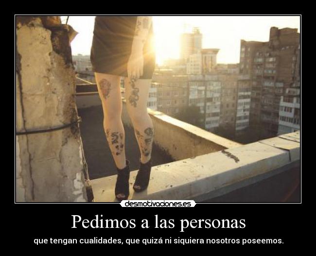 Pedimos a las personas - 