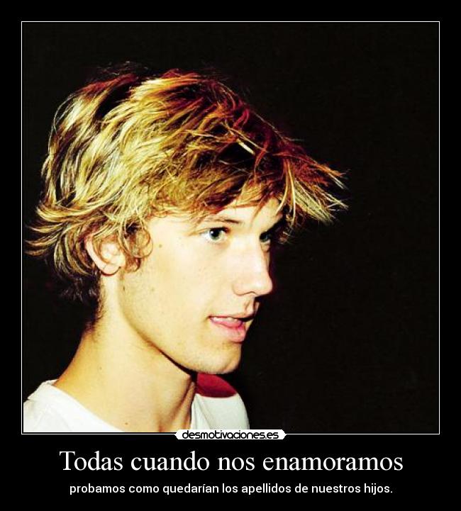 Todas cuando nos enamoramos - probamos como quedarían los apellidos de nuestros hijos.
